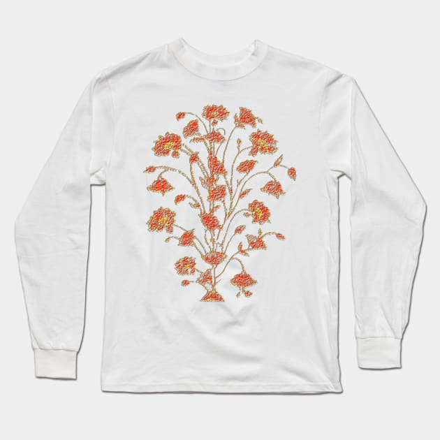 Antique Floral Art Long Sleeve T-Shirt by mindprintz